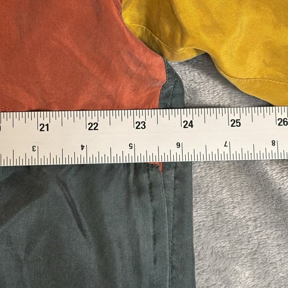 Vintage Summa Silk Bomber Jacket Mens L Colorblock Full Zip Pocket Casual 80s - Picture 5 of 7